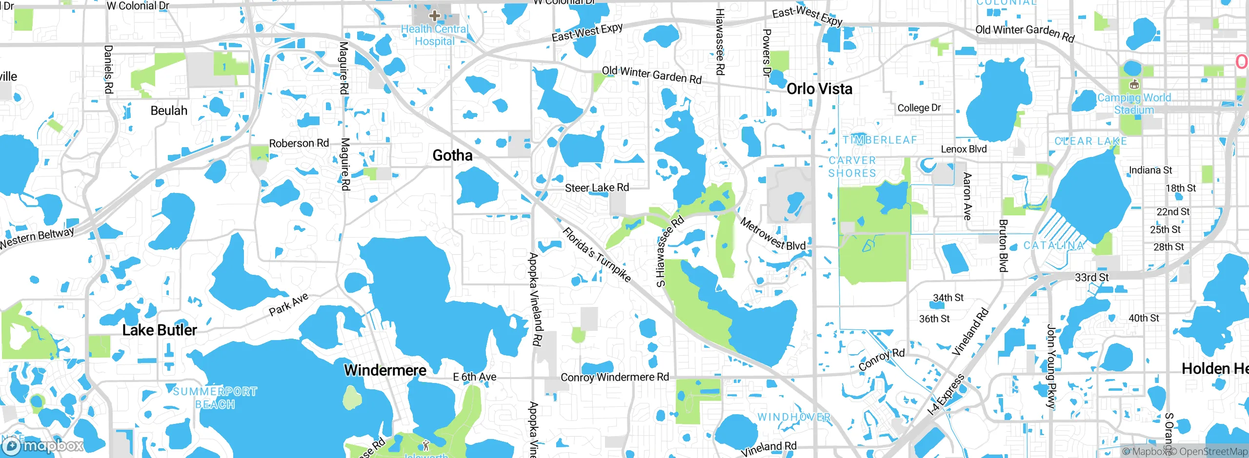 Map showing approximate location
