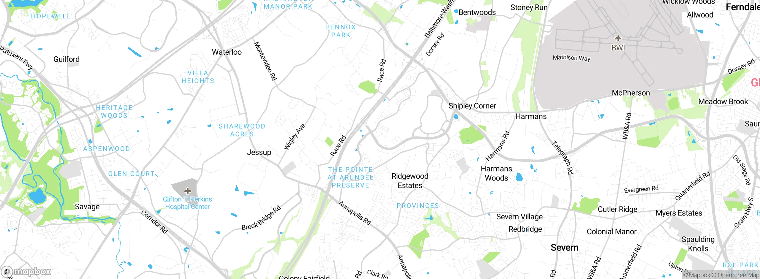 Map showing approximate location