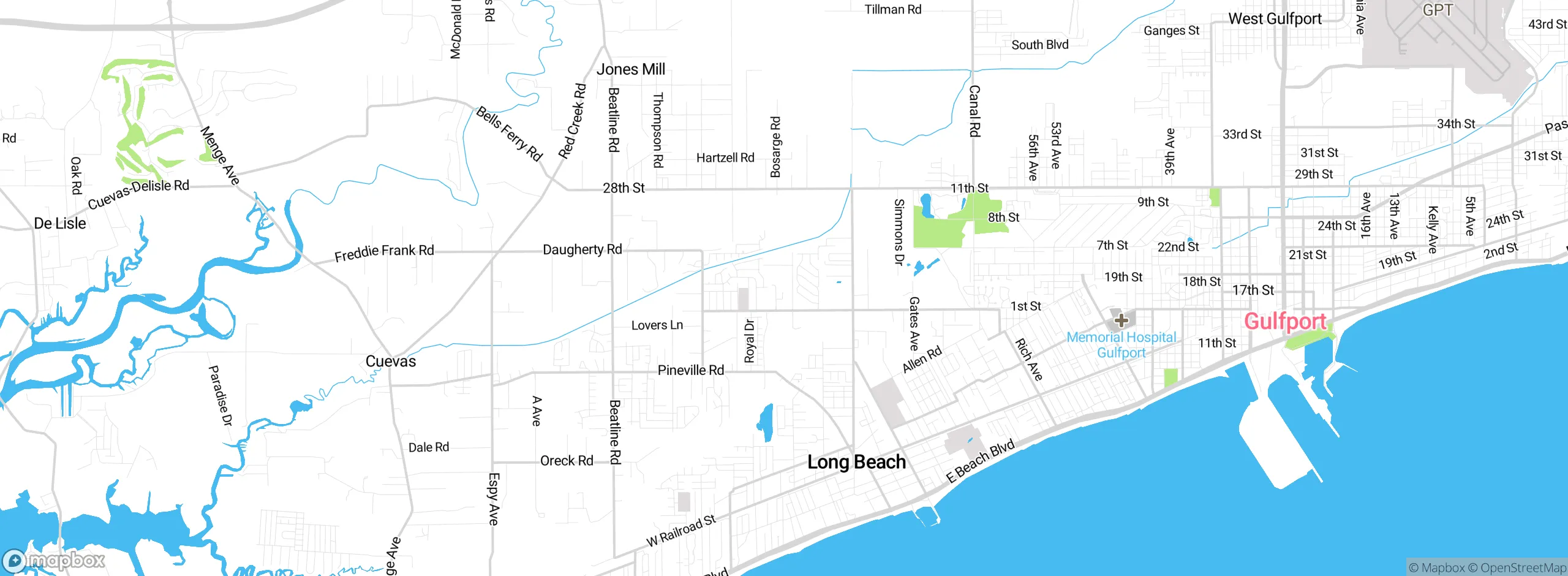 Map showing approximate location