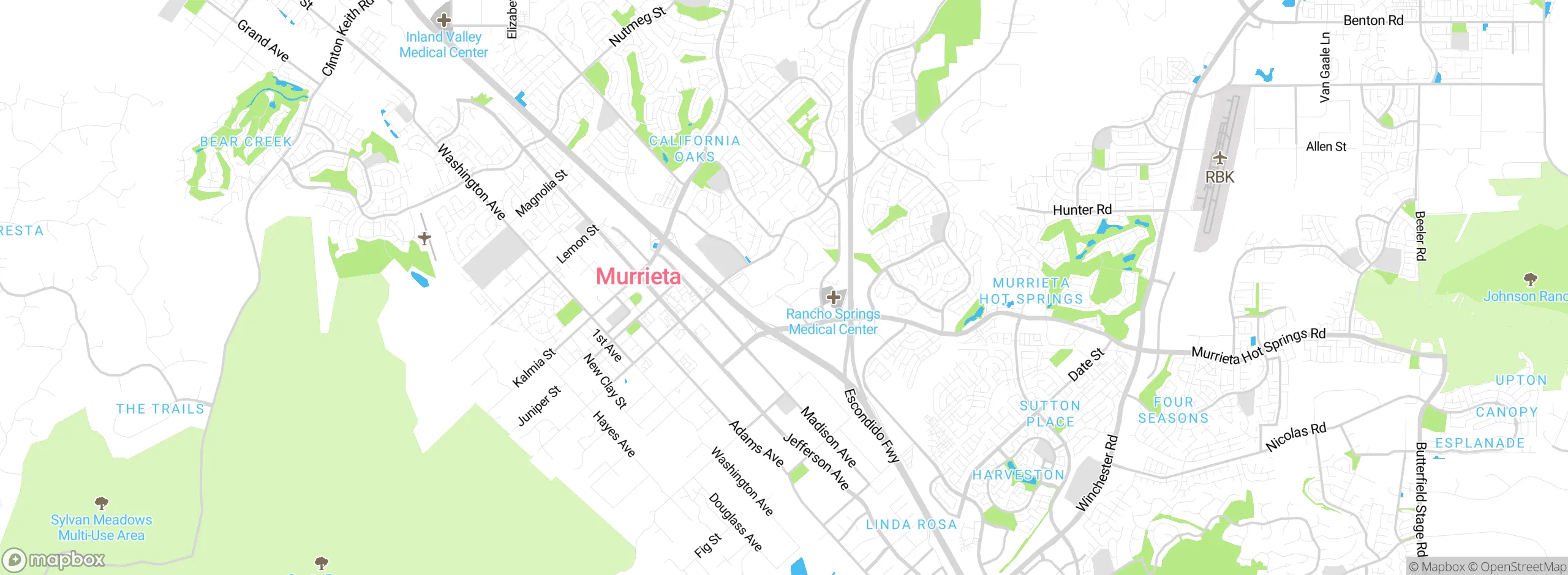 Map showing approximate location