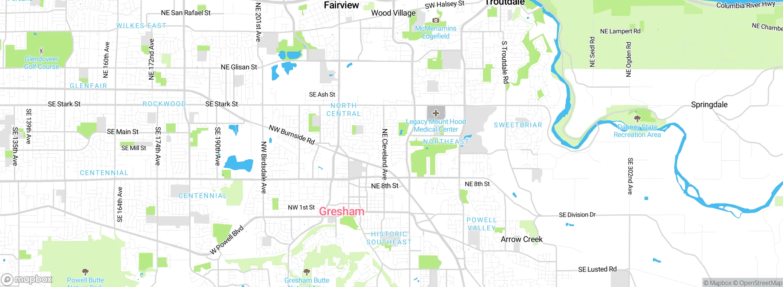 Map showing approximate location