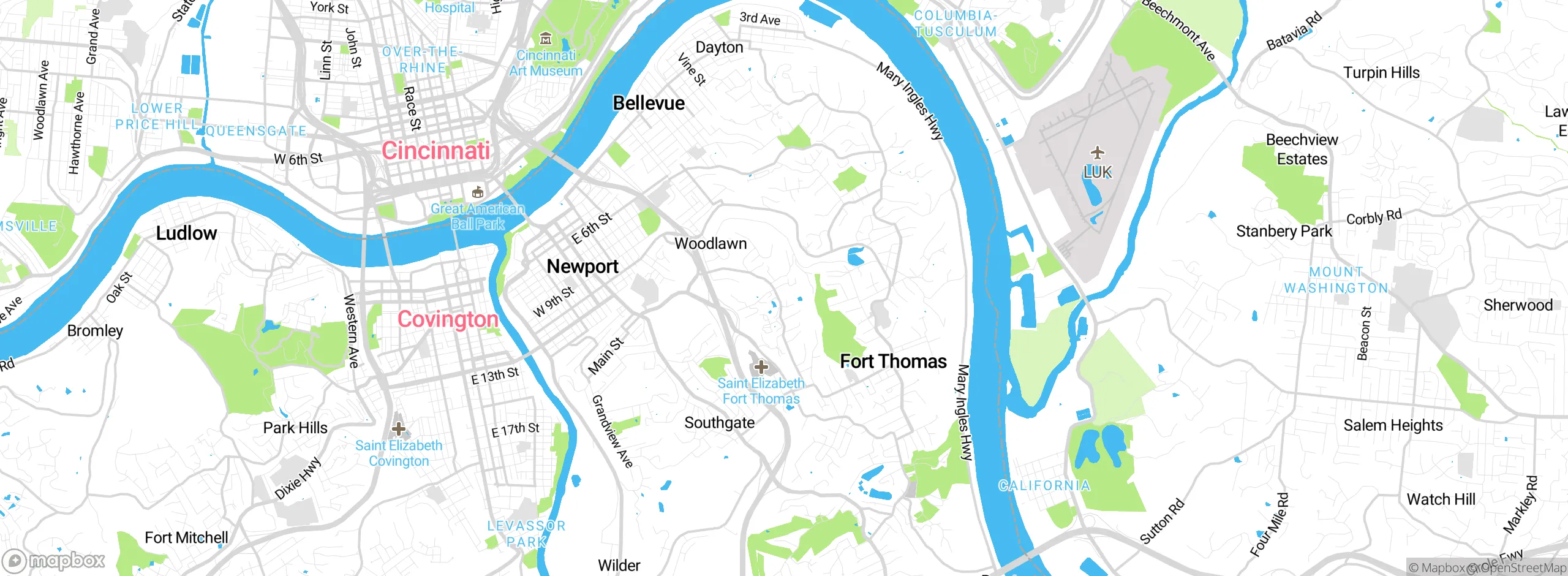 Map showing approximate location