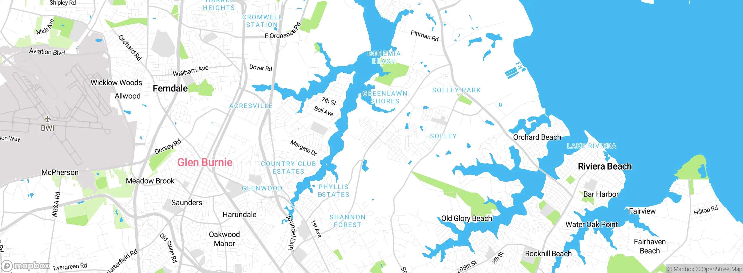 Map showing approximate location