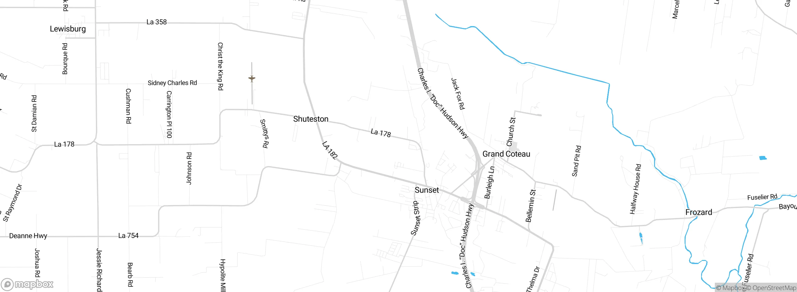 Map showing approximate location
