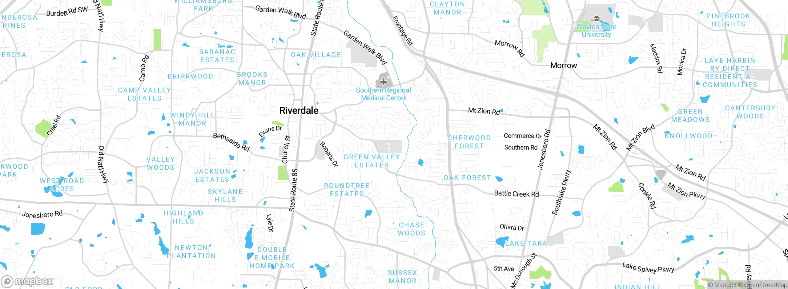Map showing approximate location