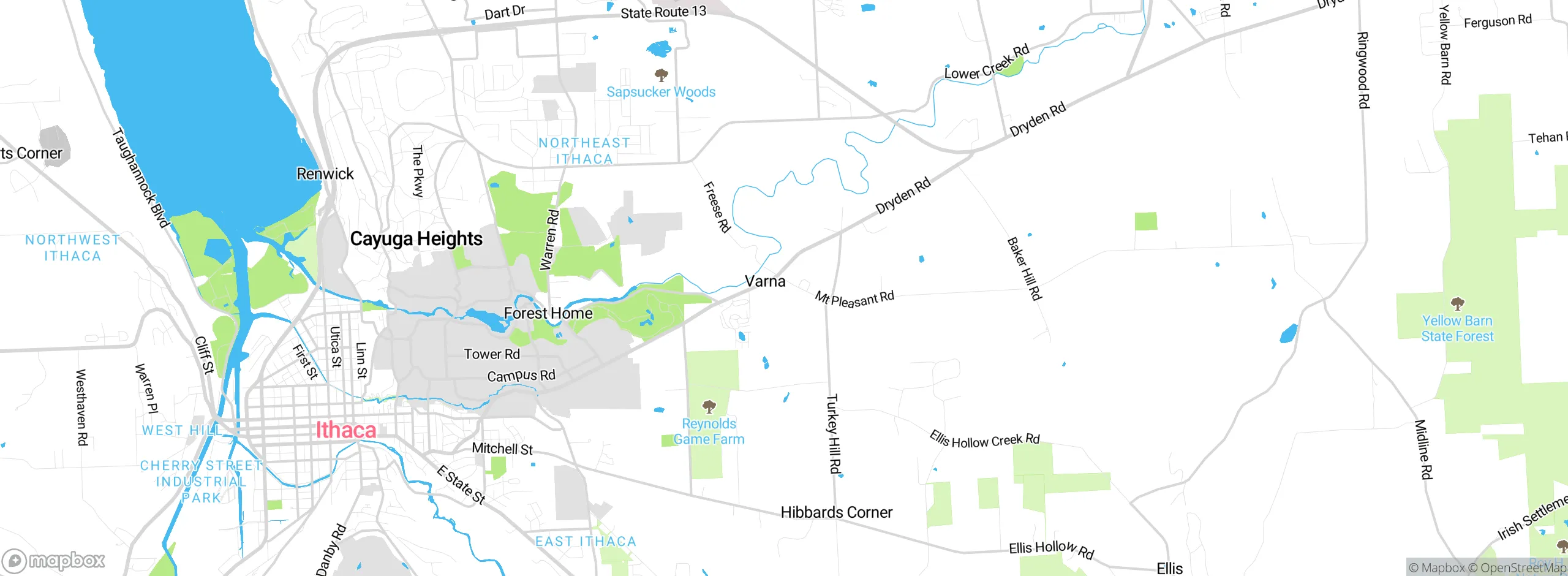 Map showing approximate location