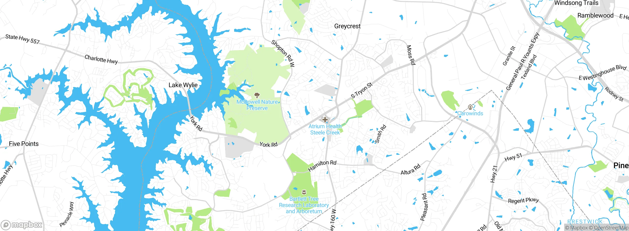 Map showing approximate location