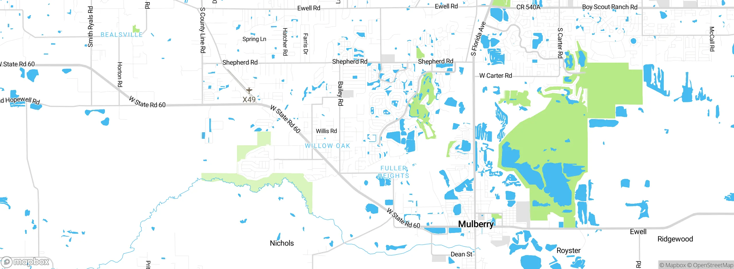 Map showing approximate location