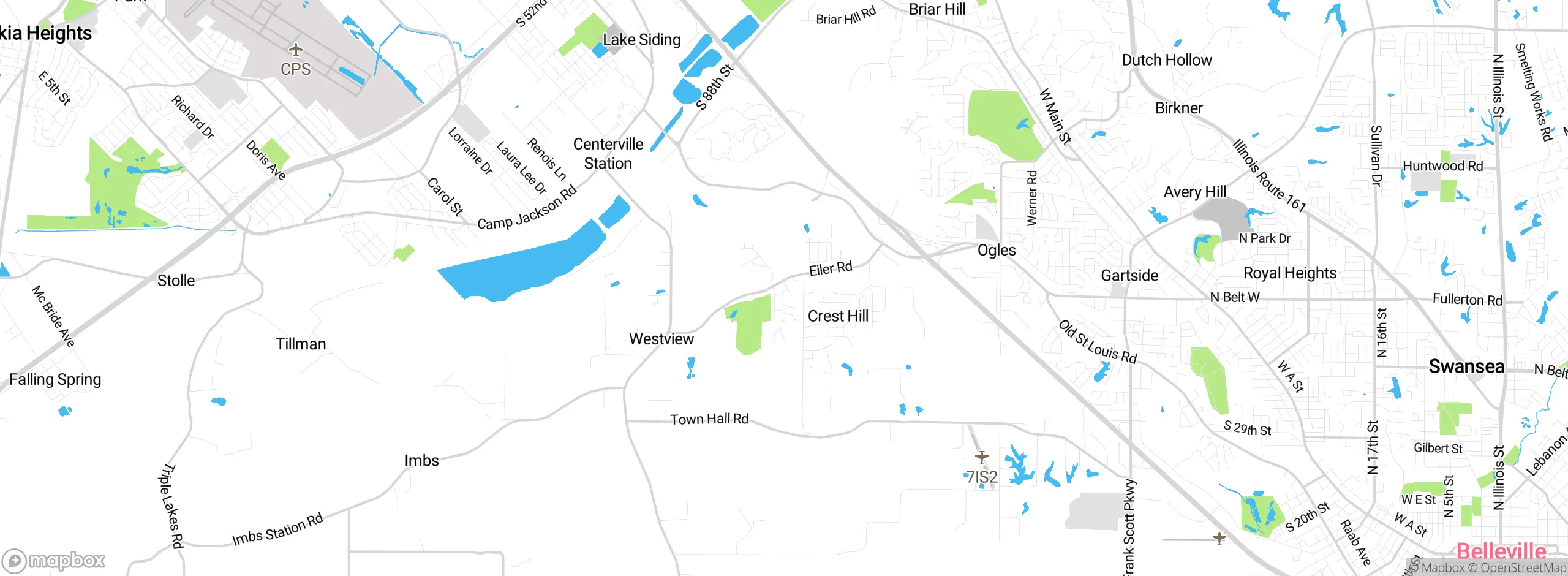 Map showing approximate location