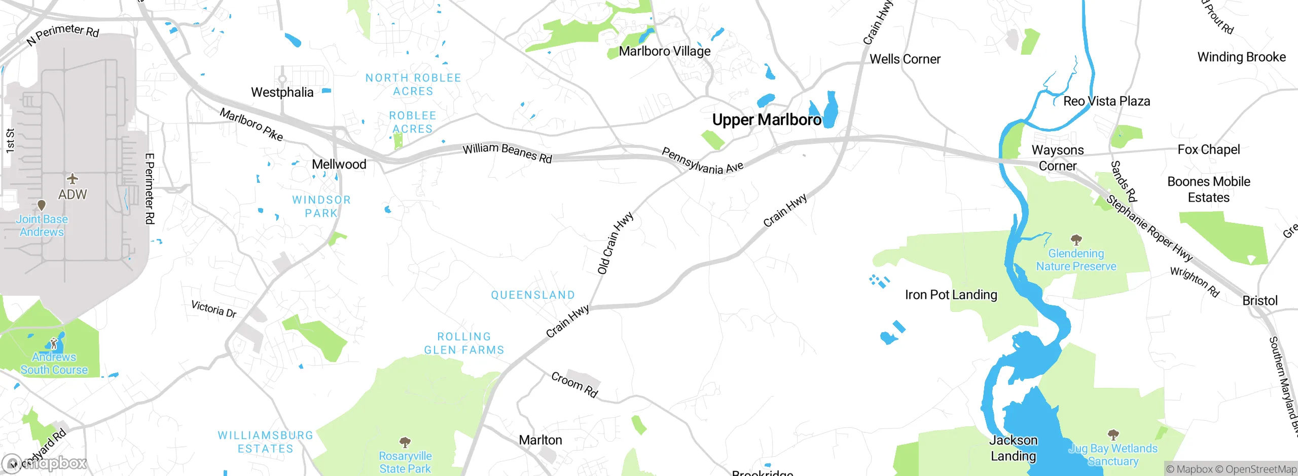 Map showing approximate location