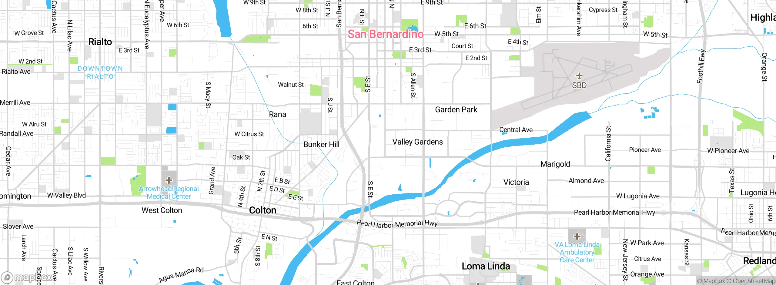 Map showing approximate location