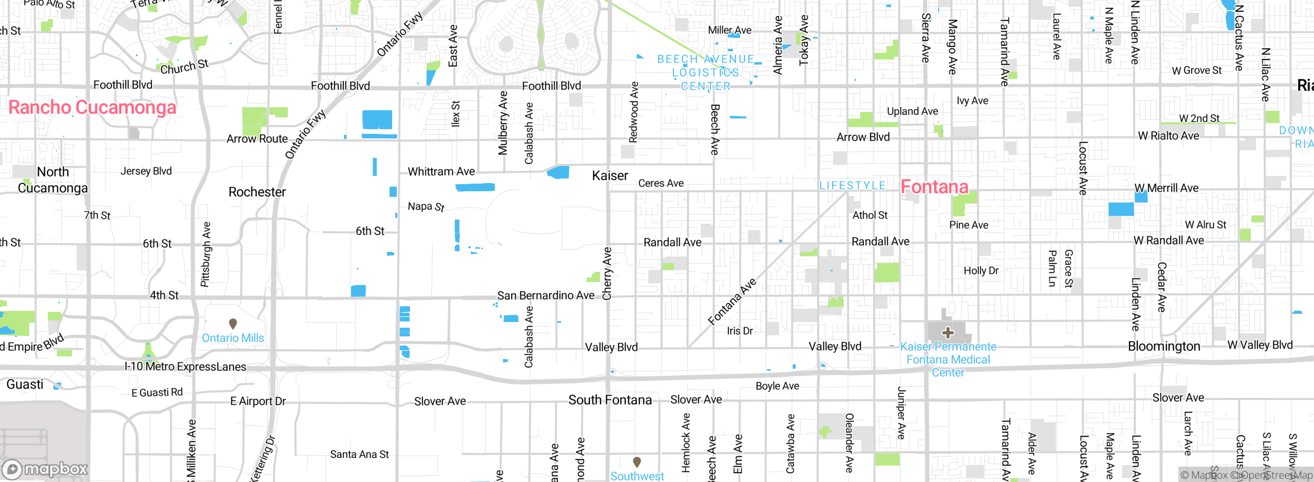 Map showing approximate location