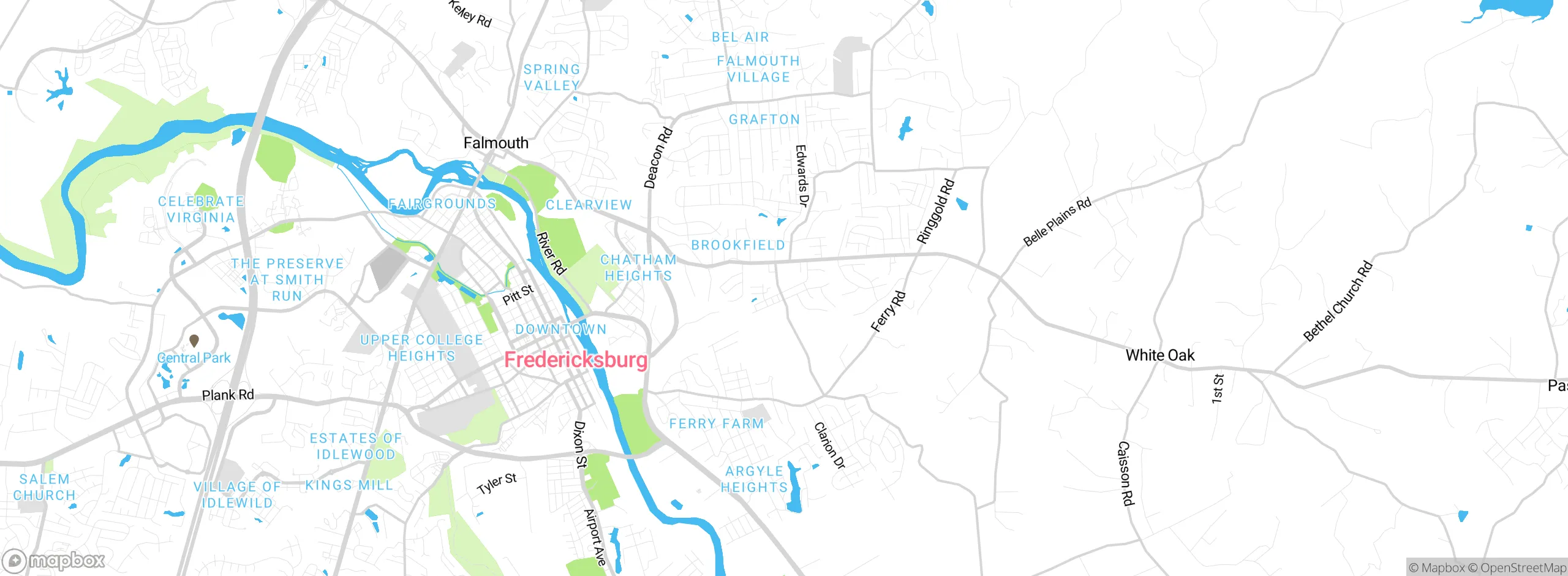Map showing approximate location