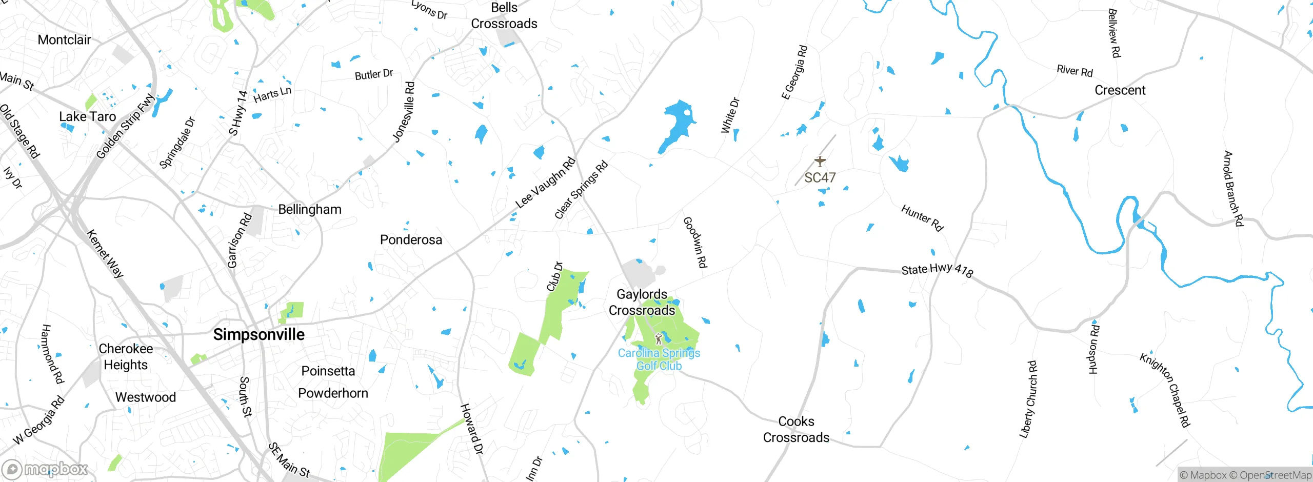 Map showing approximate location