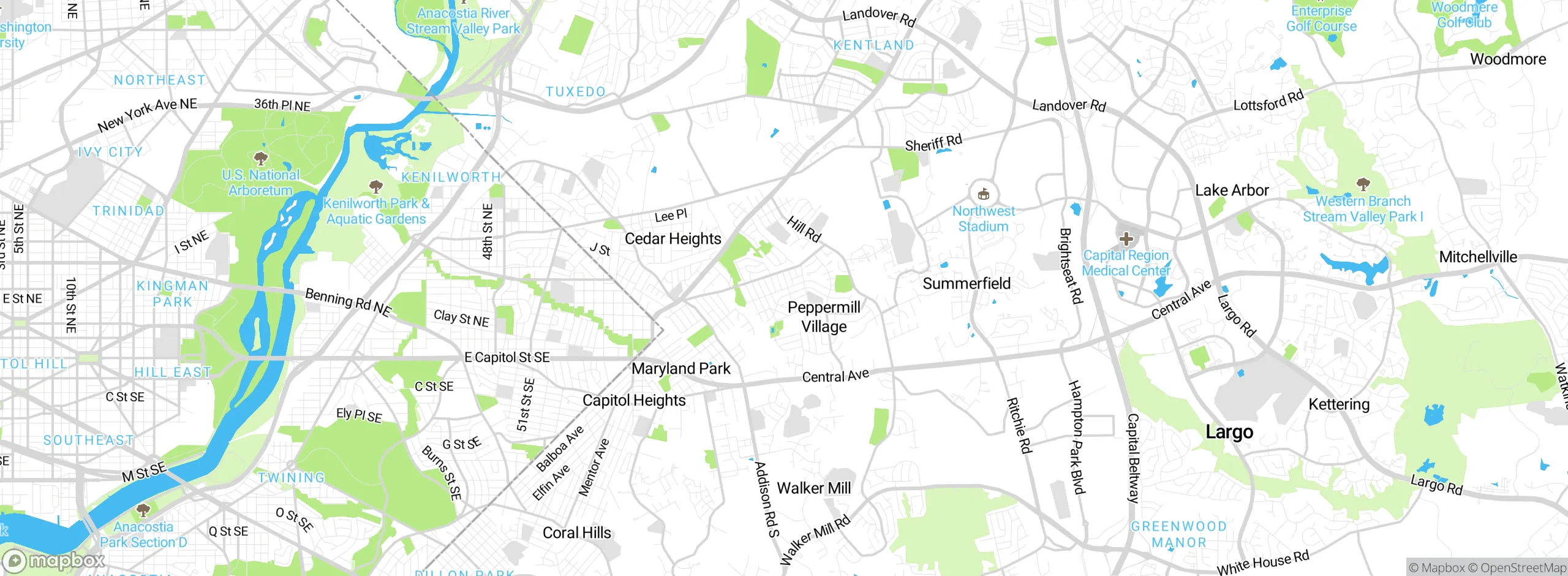 Map showing approximate location