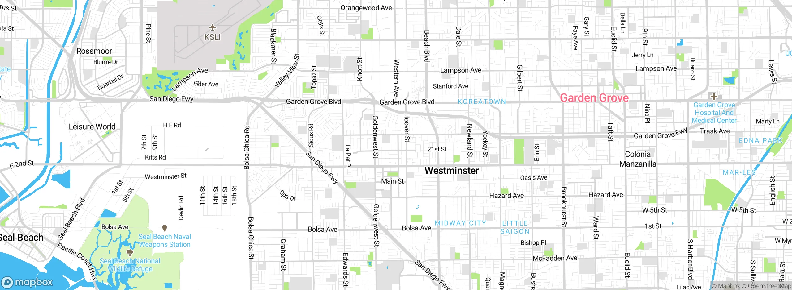Map showing approximate location