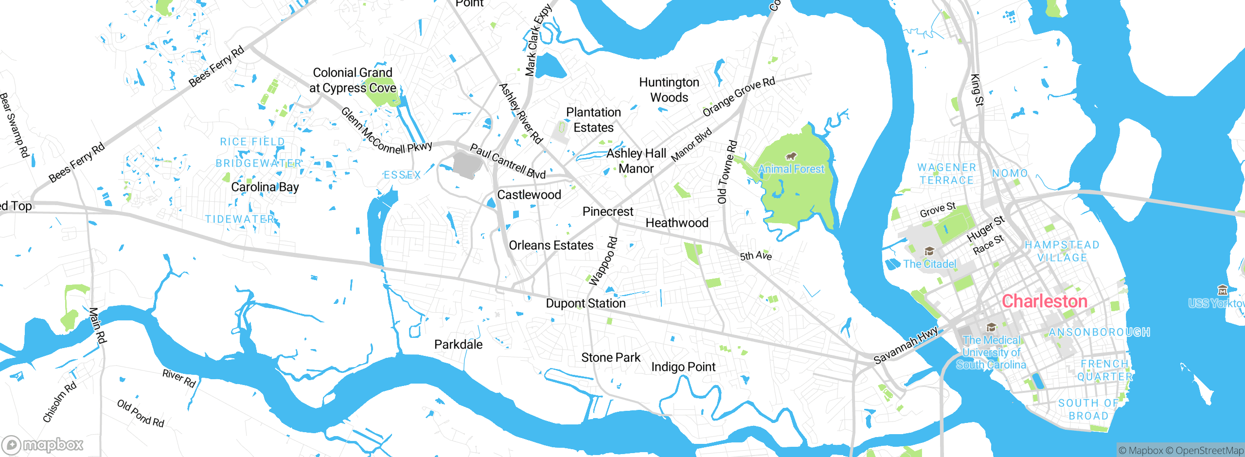 Map showing approximate location