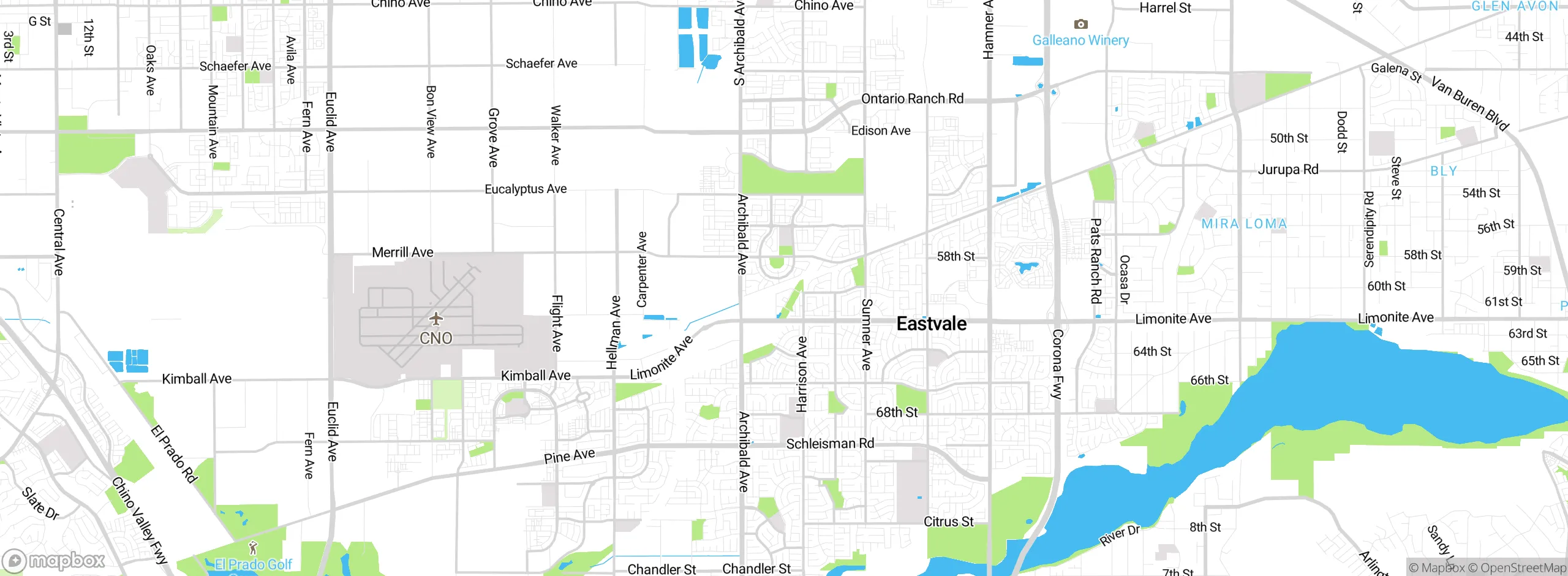 Map showing approximate location