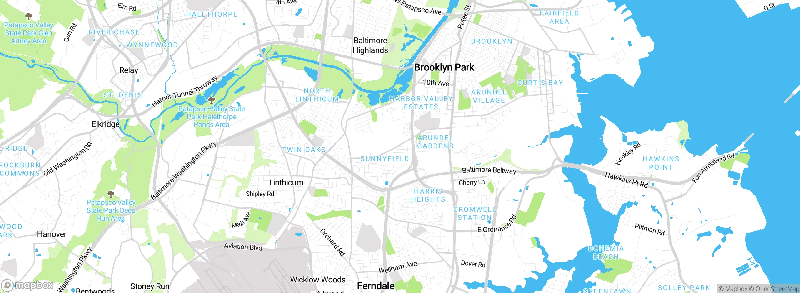 Map showing approximate location