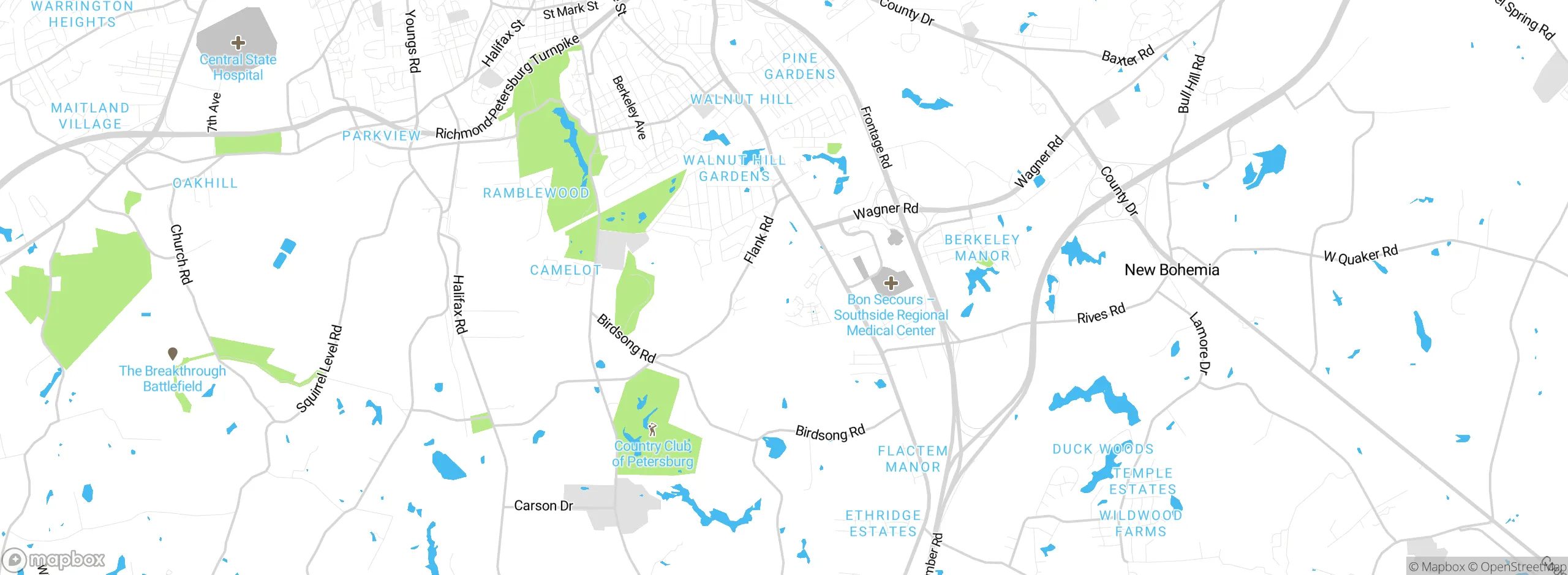 Map showing approximate location