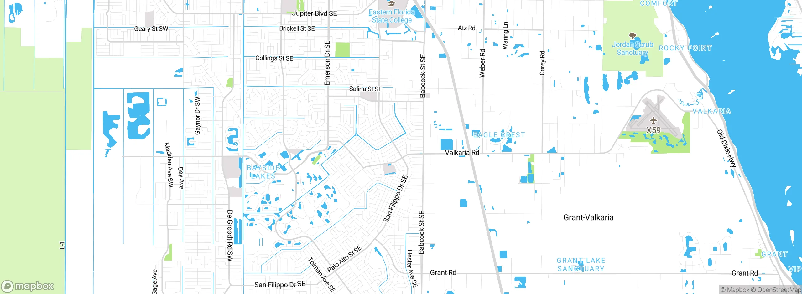 Map showing approximate location