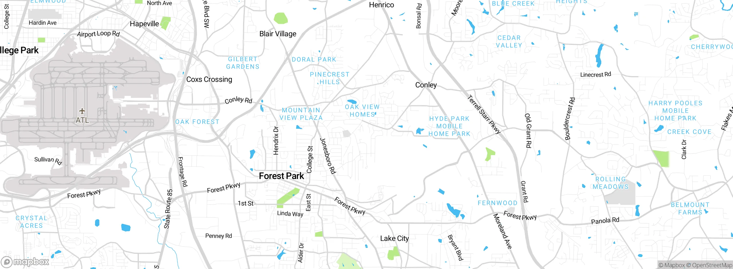 Map showing approximate location