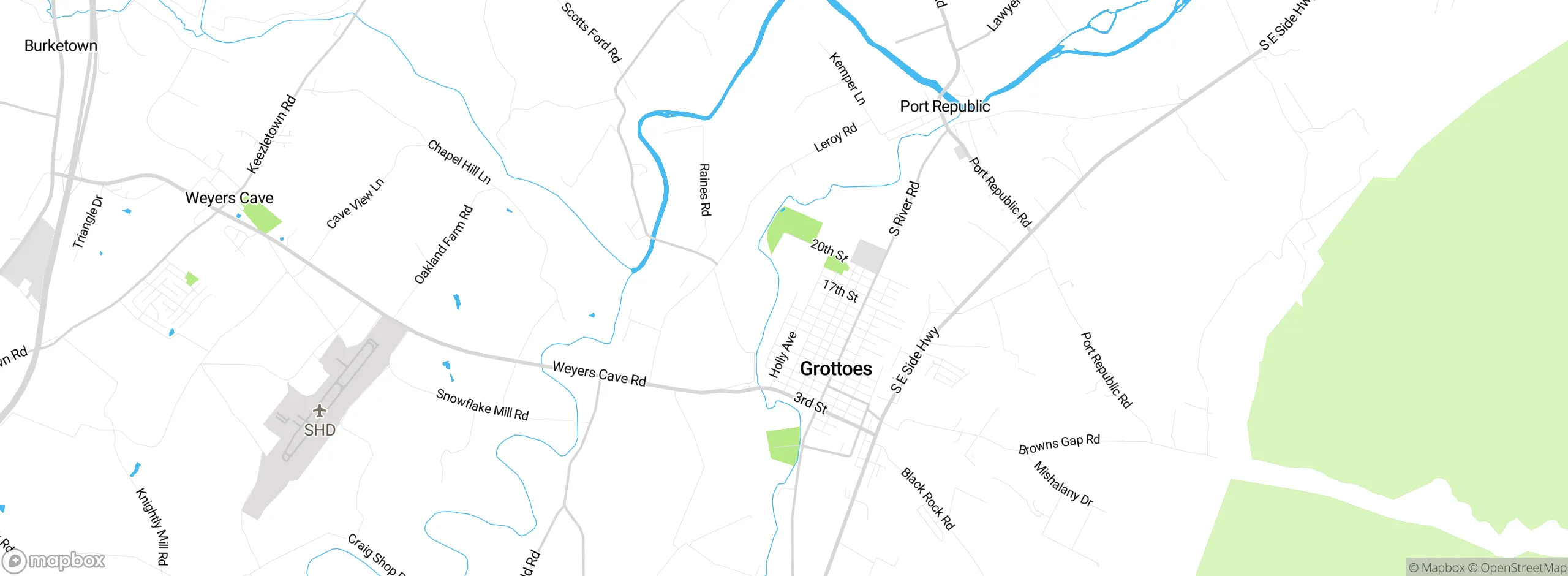 Map showing approximate location