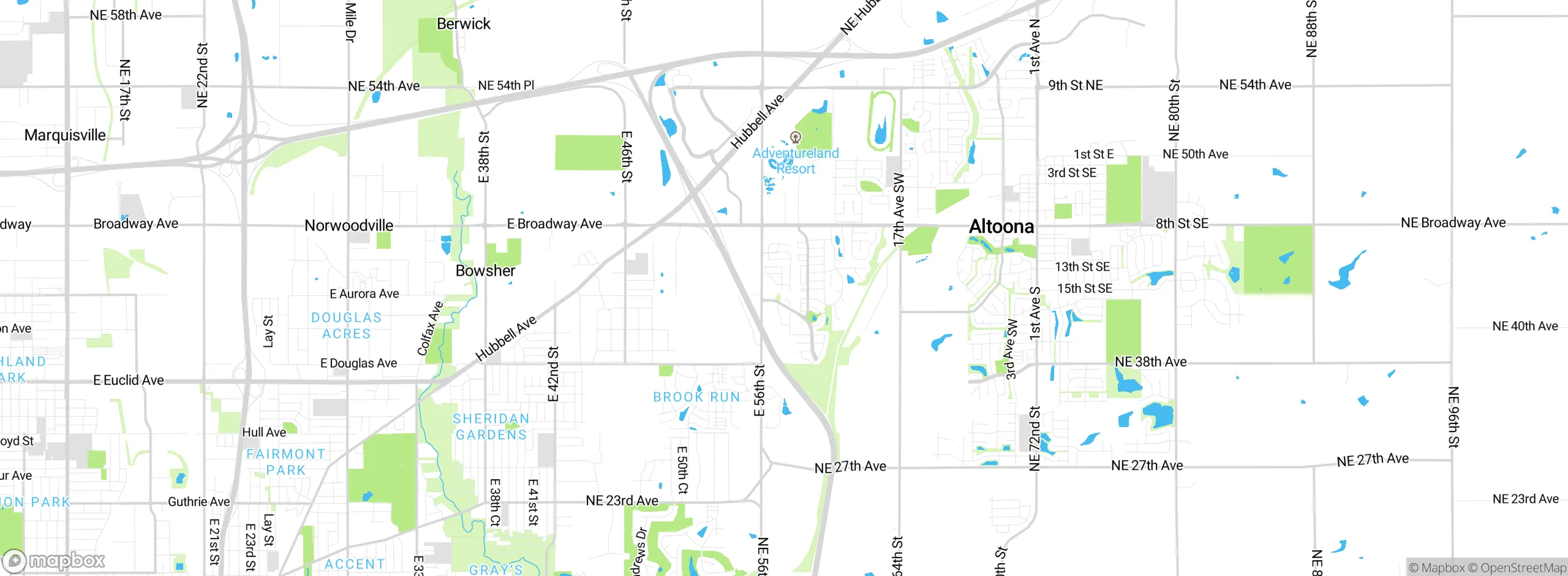 Map showing approximate location