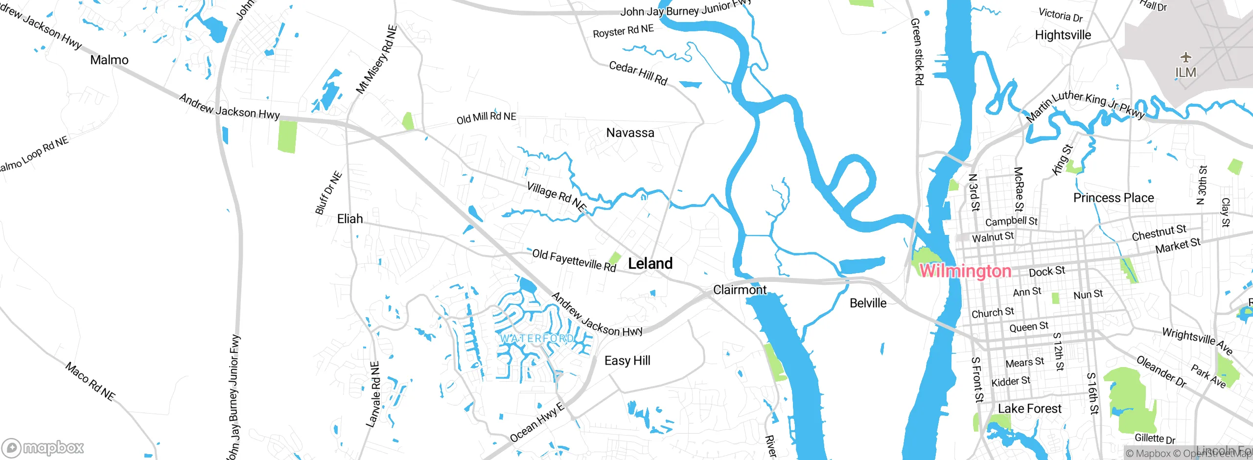 Map showing approximate location