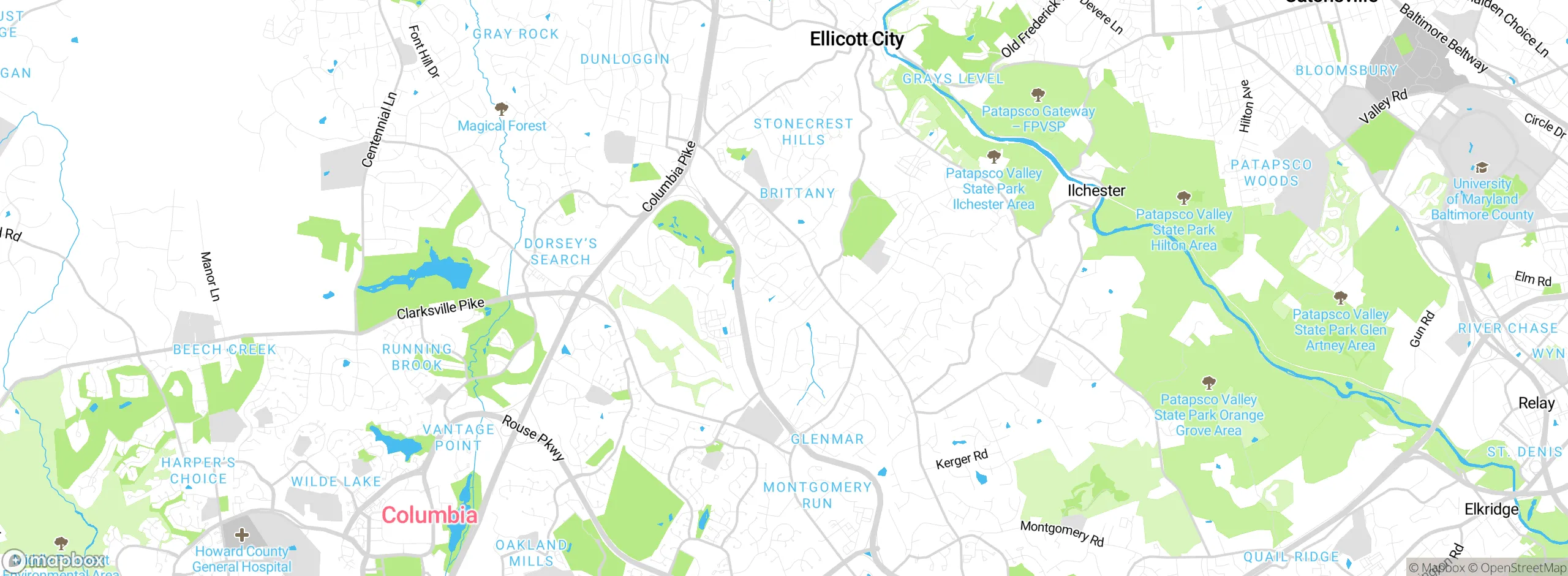 Map showing approximate location
