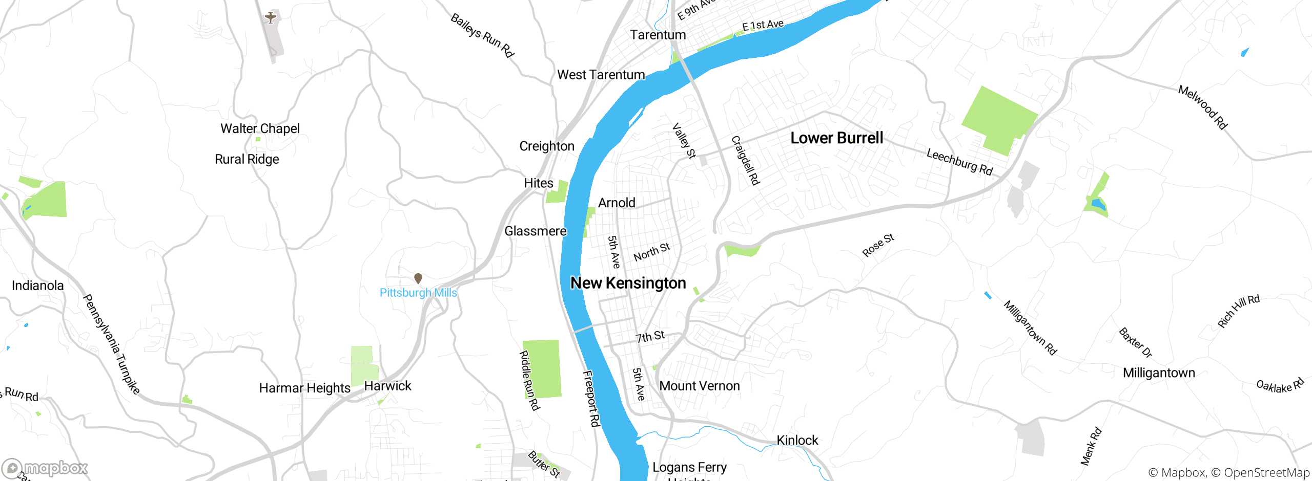 Map showing approximate location