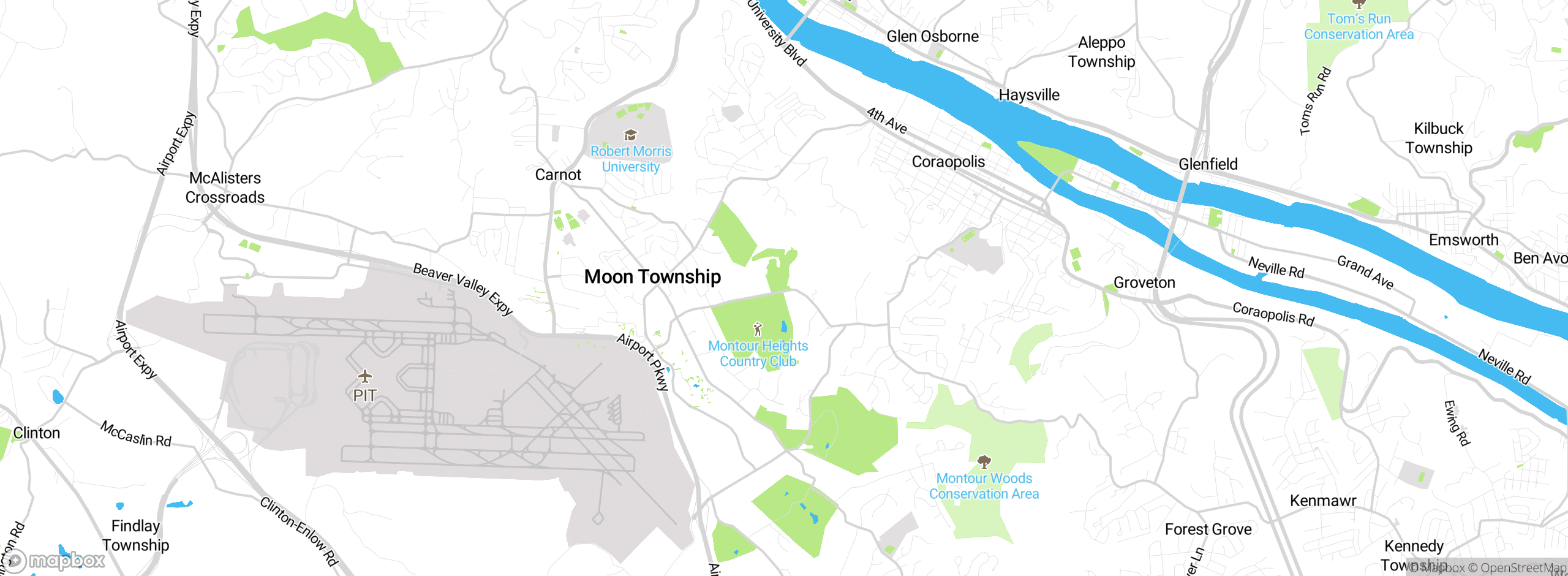 Map showing approximate location