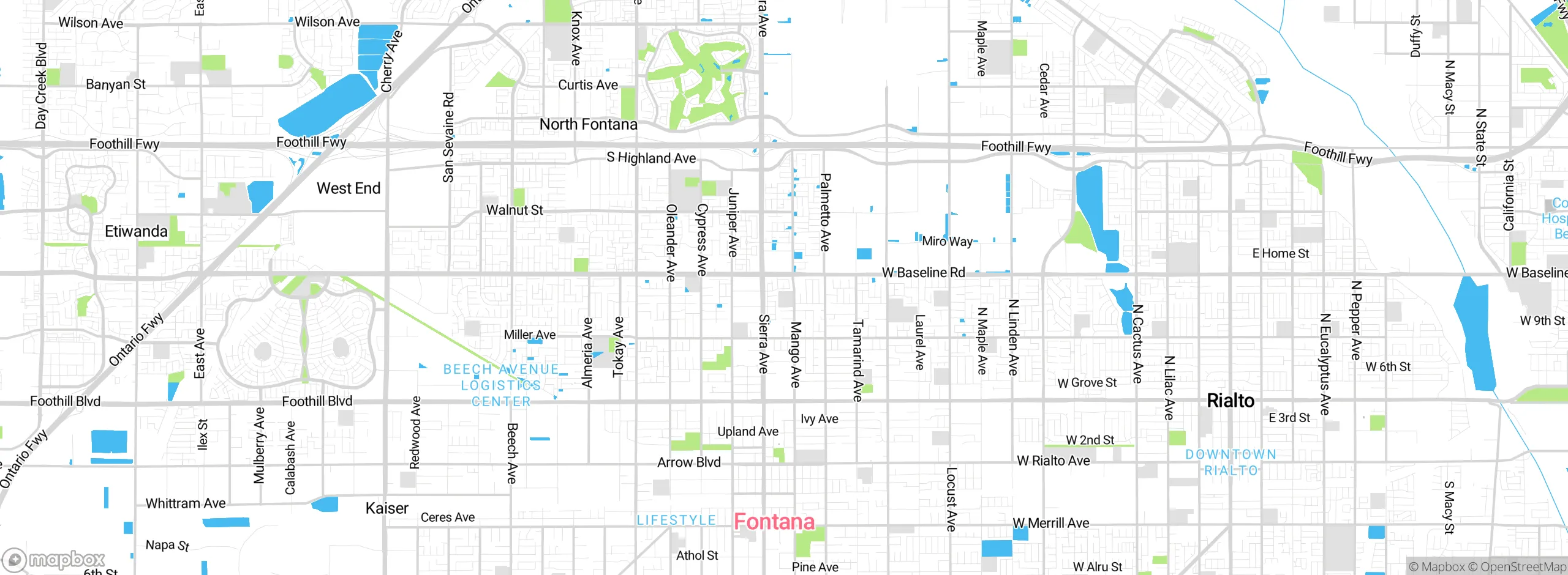 Map showing approximate location