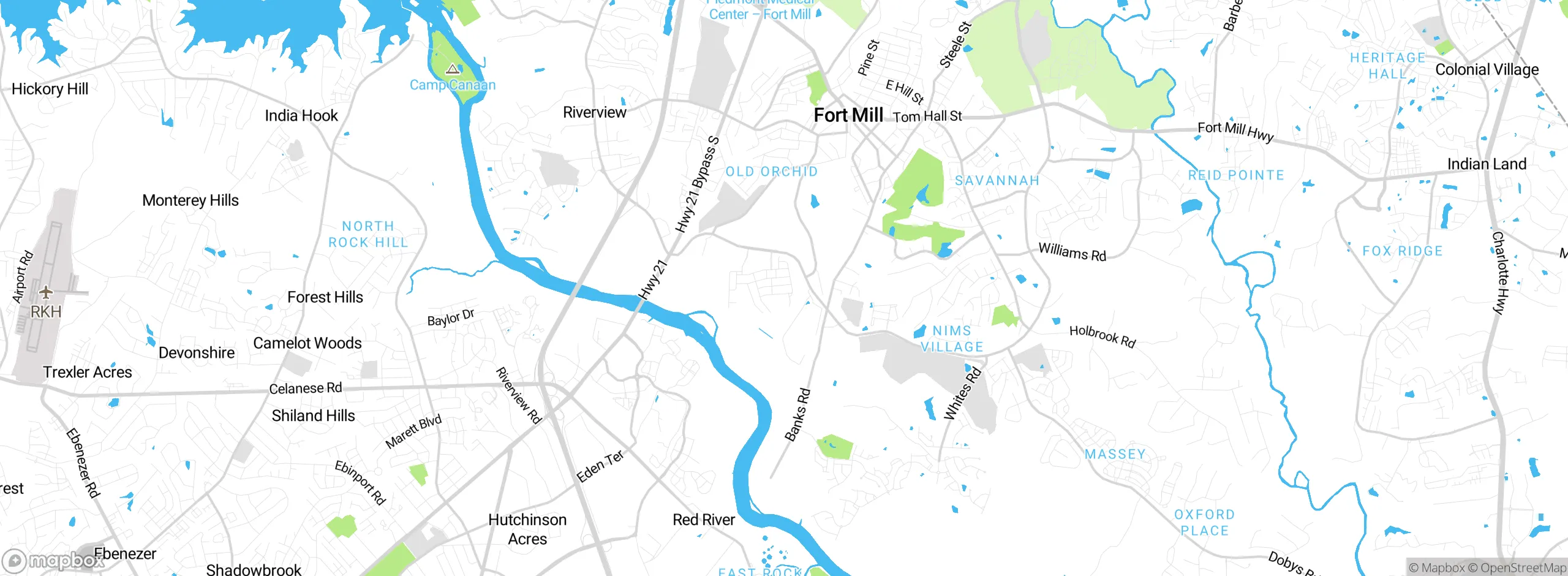Map showing approximate location