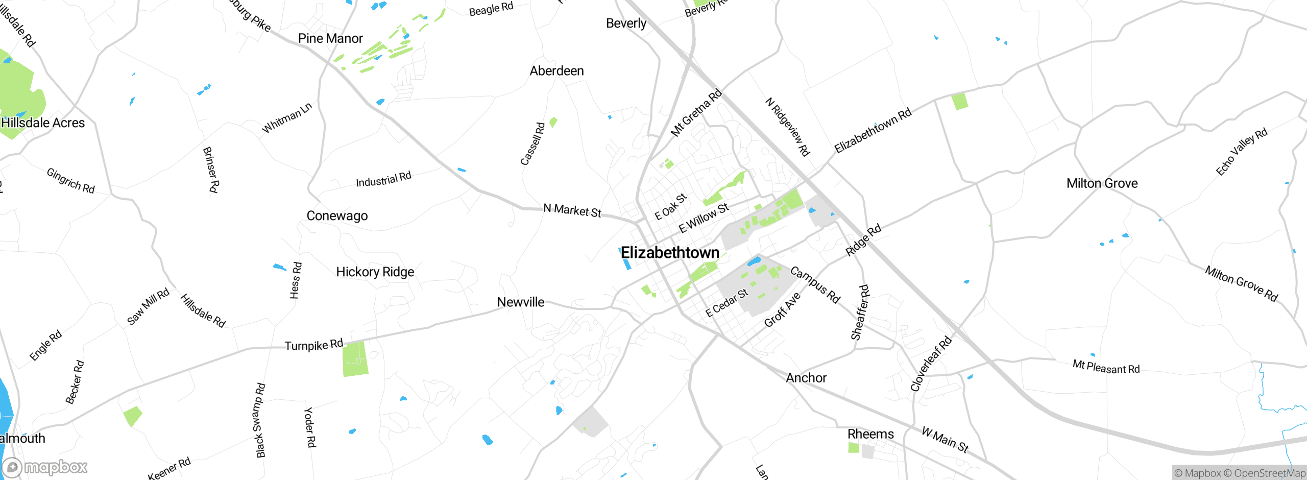 Map showing approximate location