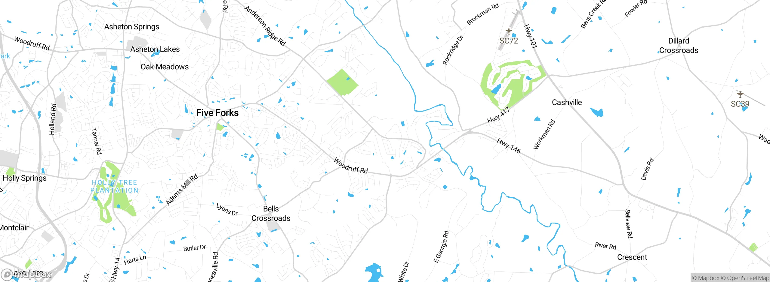 Map showing approximate location