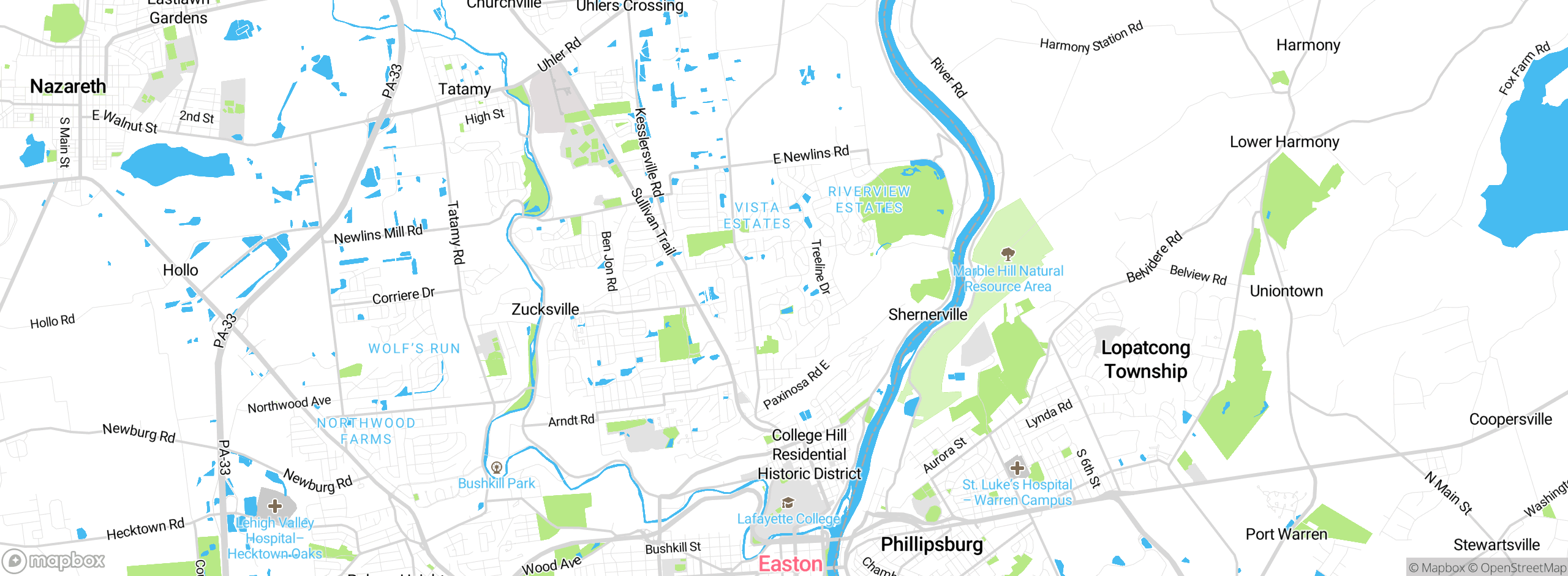 Map showing approximate location