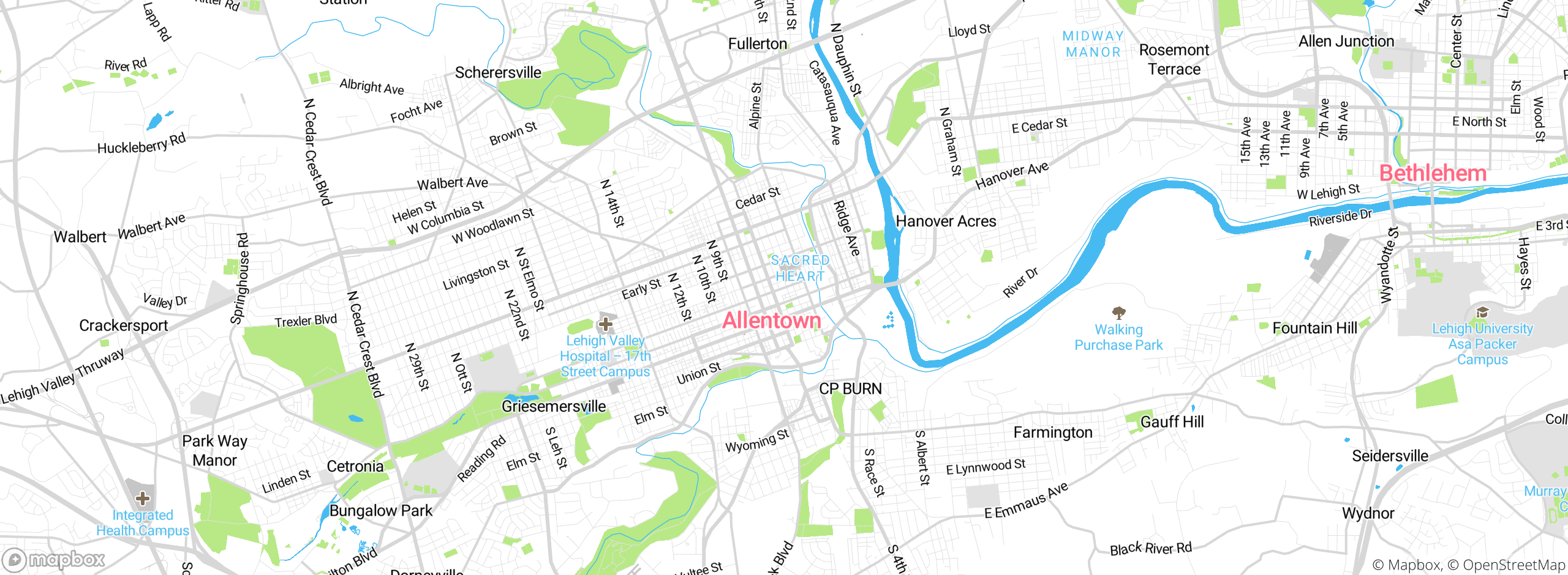 Map showing approximate location