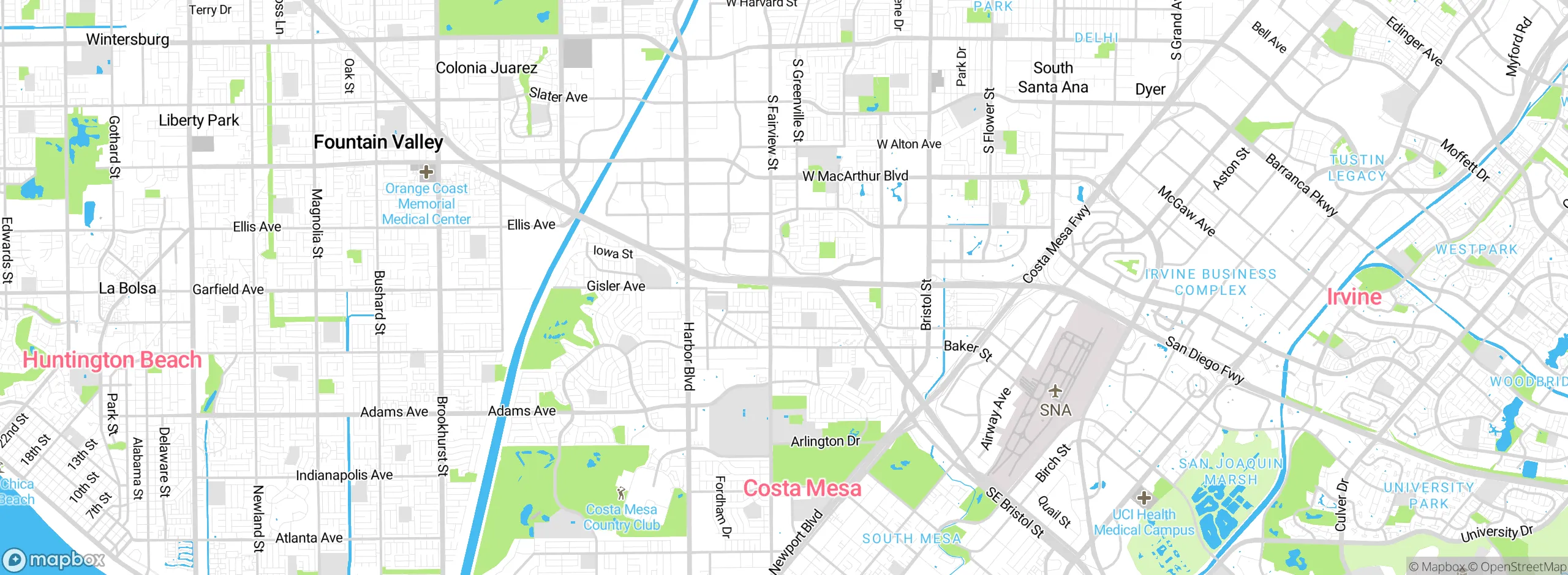 Map showing approximate location