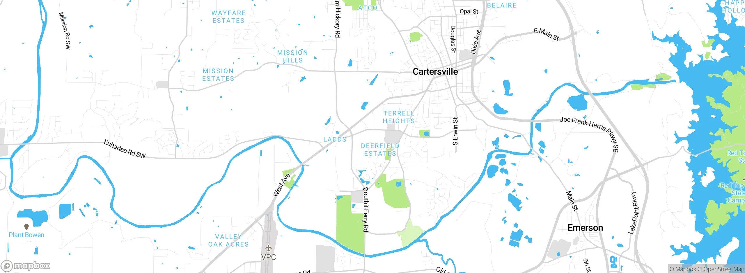 Map showing approximate location
