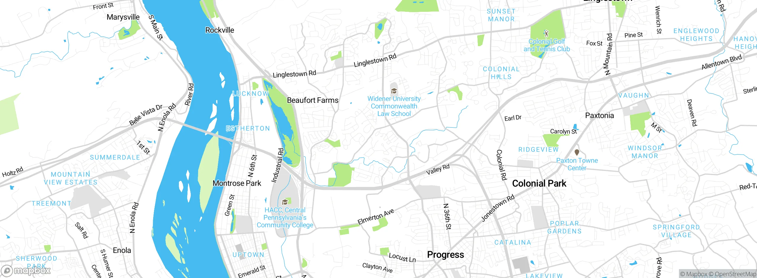 Map showing approximate location