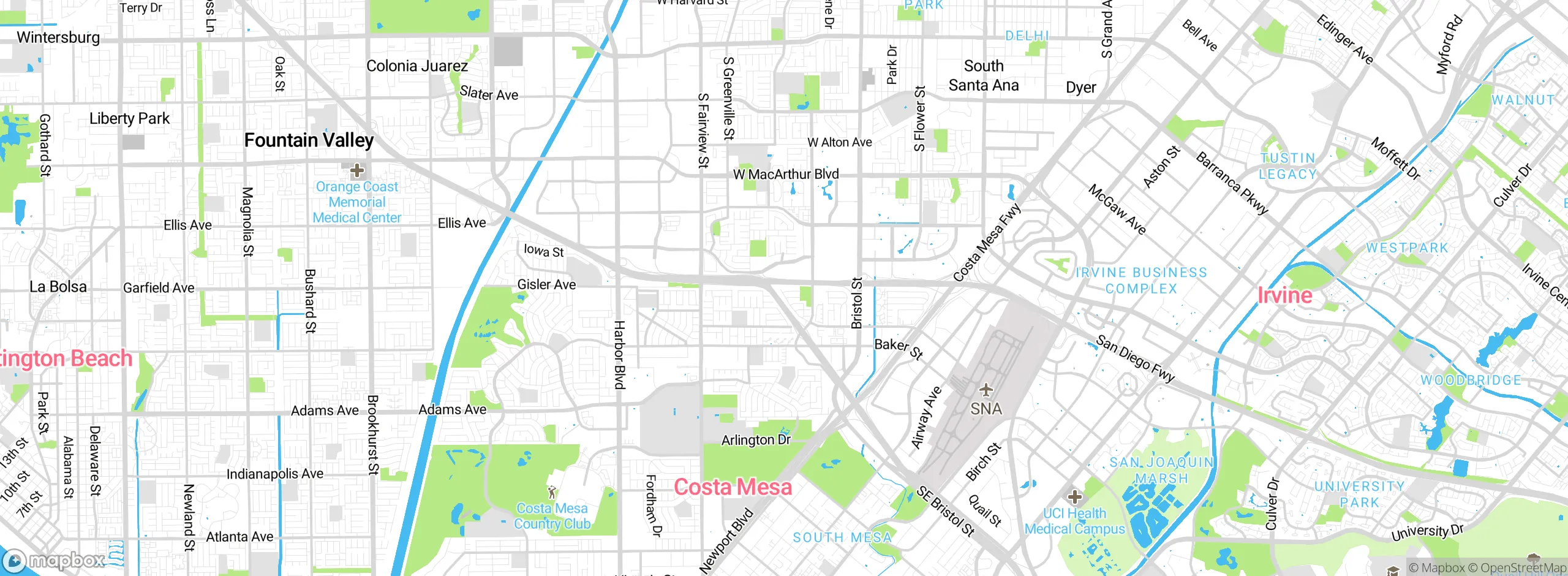 Map showing approximate location