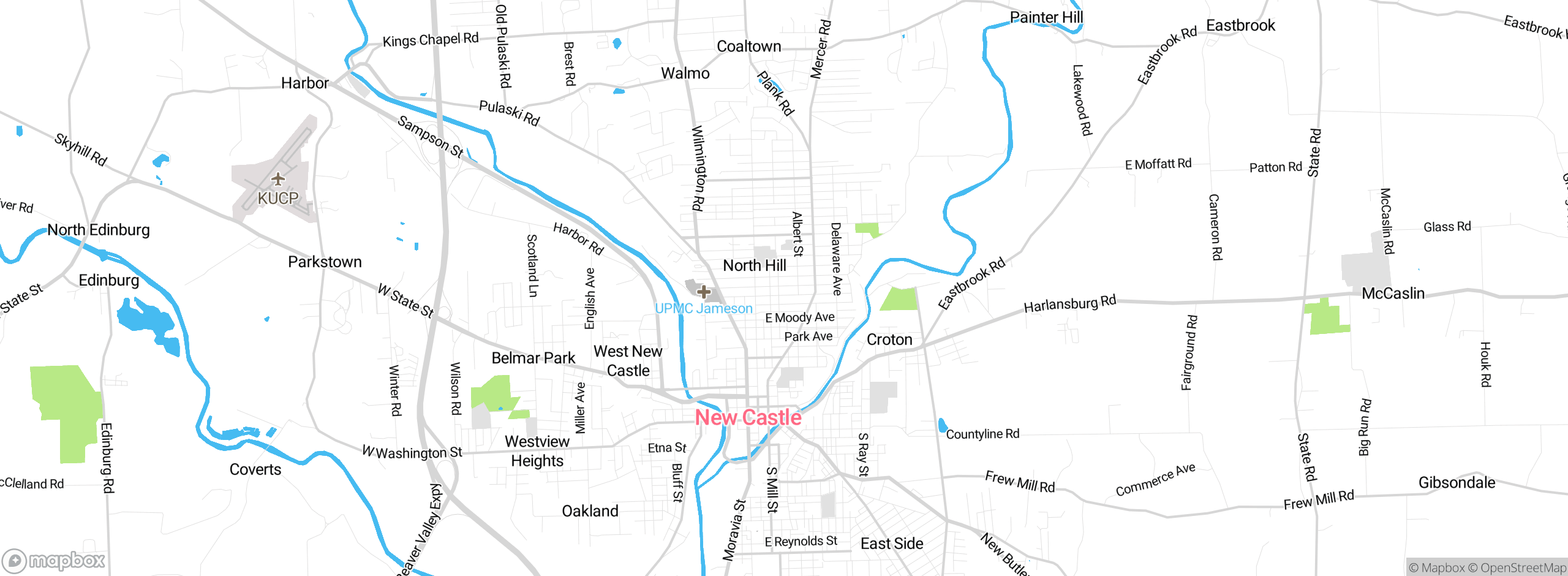 Map showing approximate location