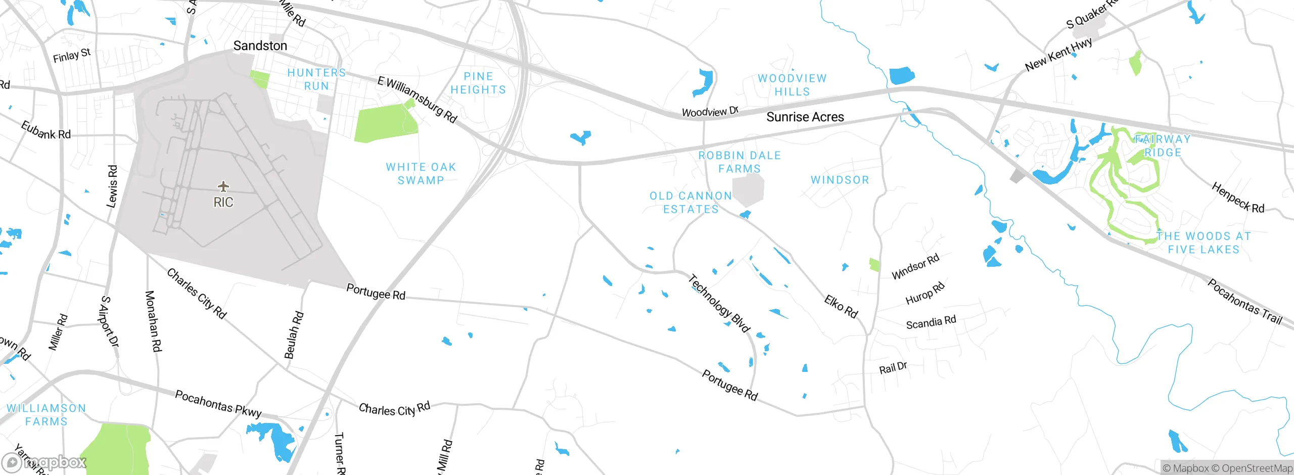 Map showing approximate location