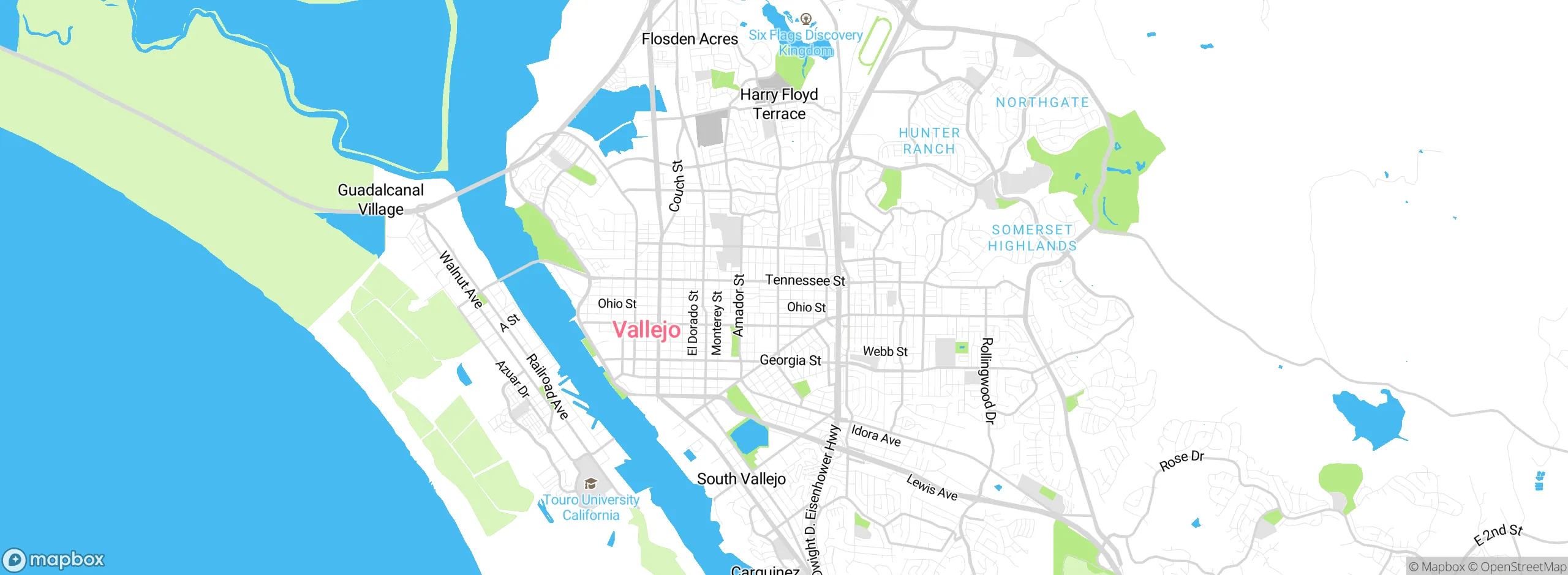 Map showing approximate location