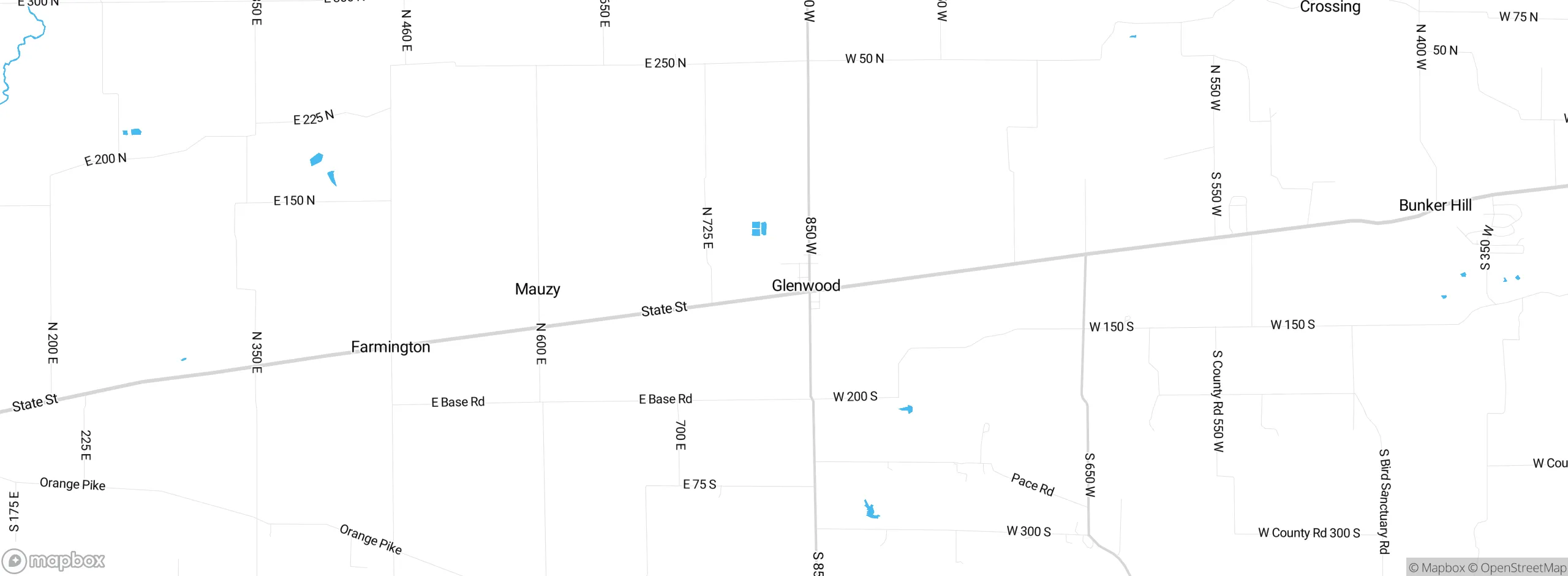 Map showing approximate location