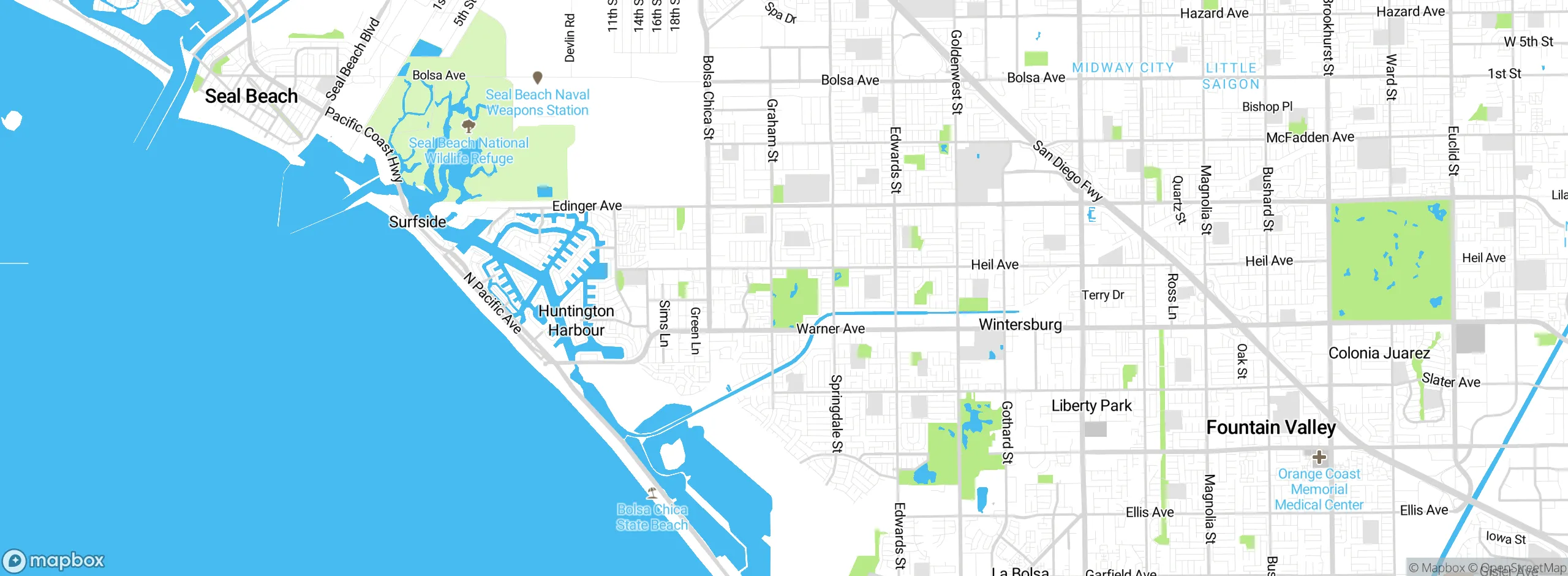 Map showing approximate location