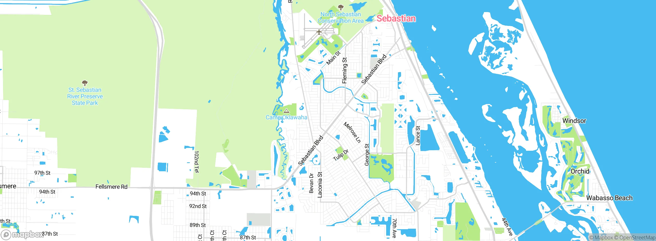 Map showing approximate location