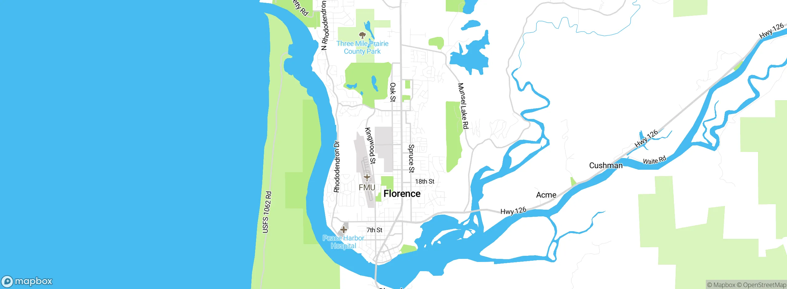 Map showing approximate location