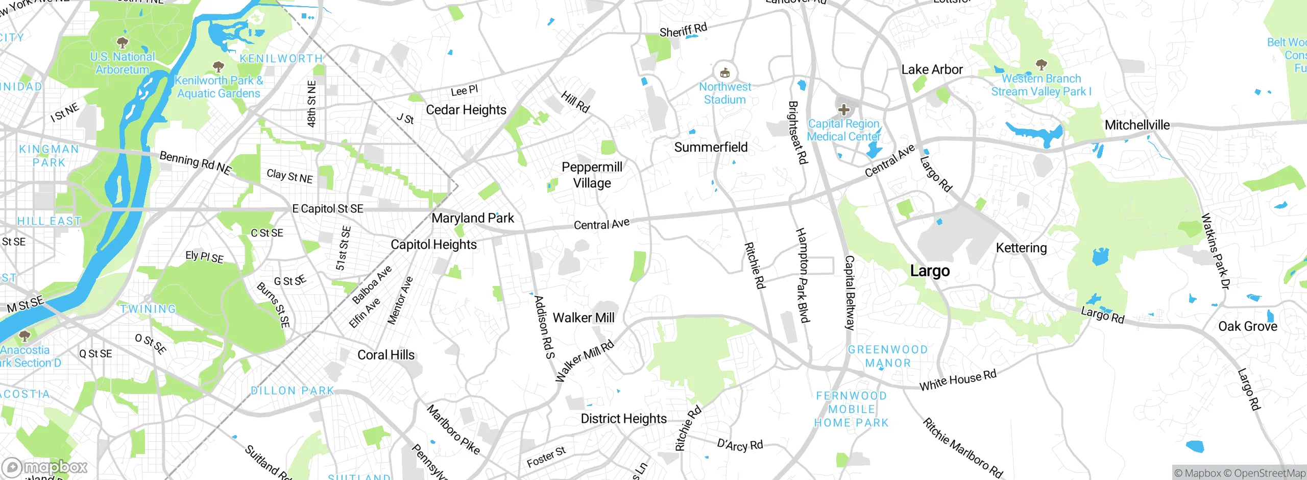 Map showing approximate location